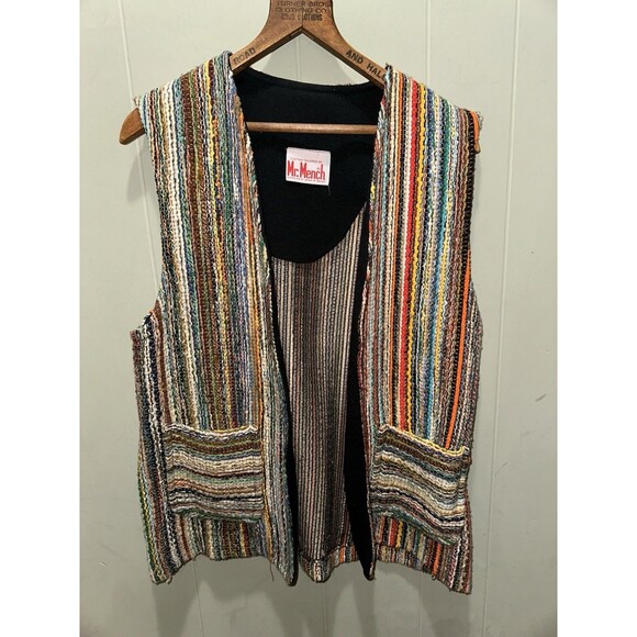 Vintage 70s Mr. Mench Custom Western Handmade Vest Division Of Laura Of Dallas - Picture 1 of 8